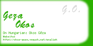 geza okos business card